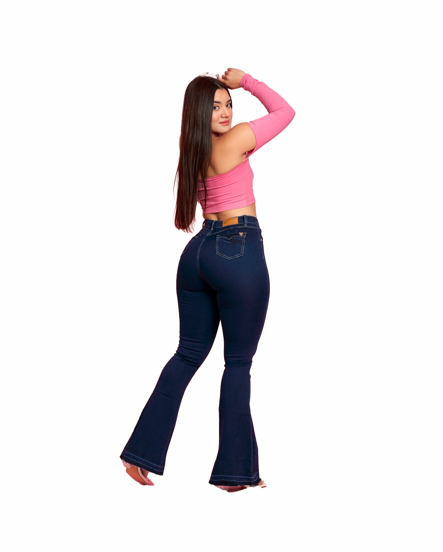 Jeans flare azul