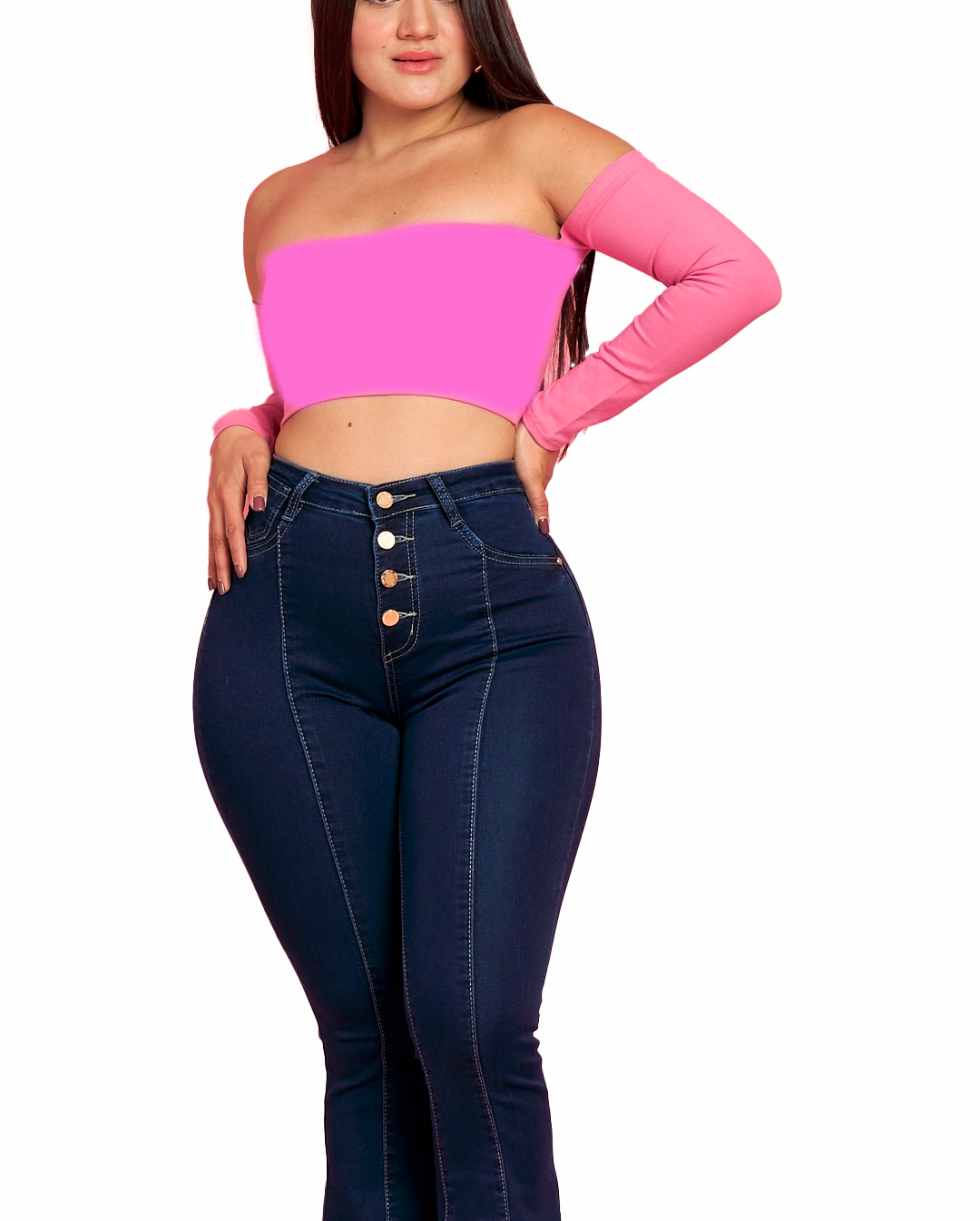 Jeans flare azul